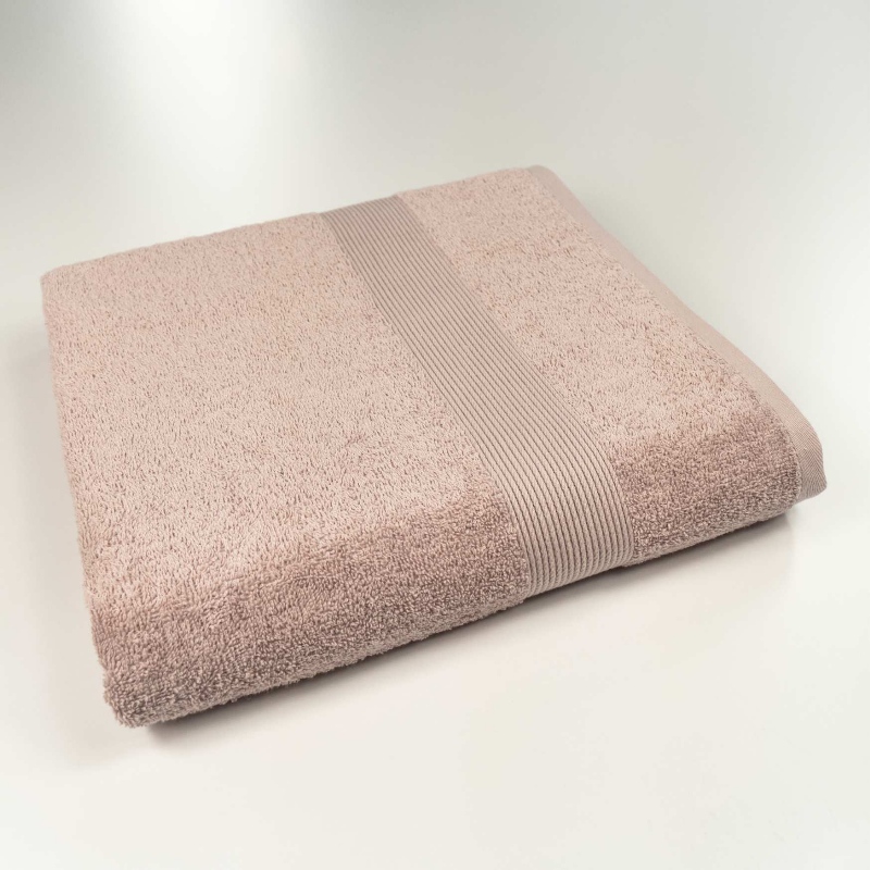 Рушник банний махровий з бордюром GM Textile 70х140см 400г/м2 (Капучіно)